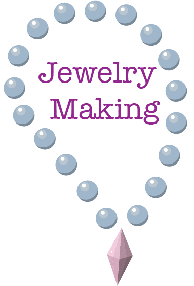 Jewelry making themed hobby logo.