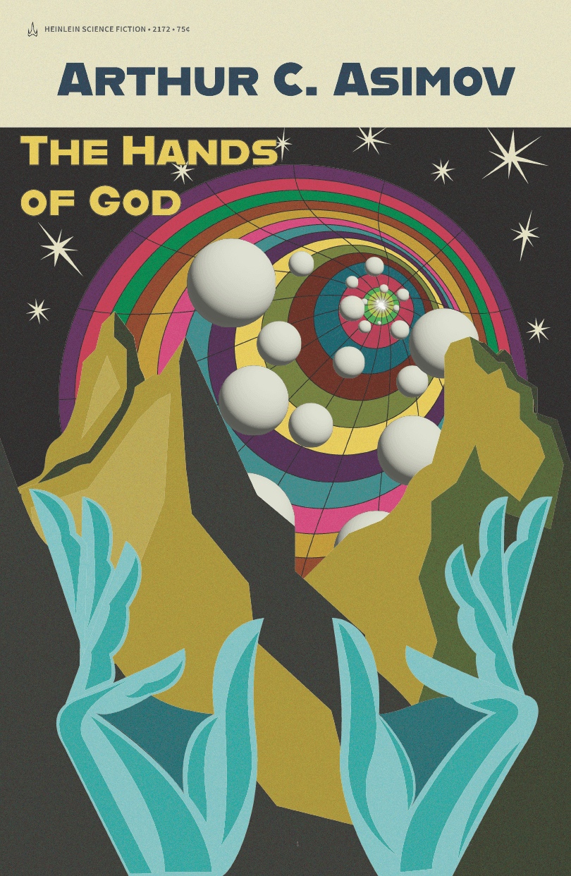 Retro sci-fi book cover.